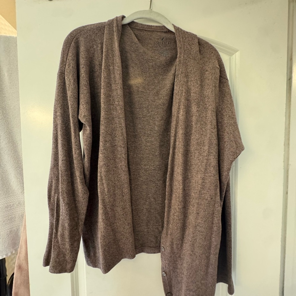 American Eagle Outfitters Taupe Cardigan